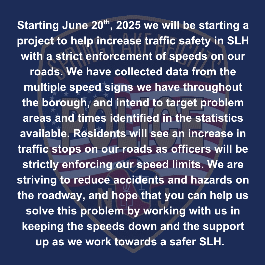 2025 Traffic Safety Program